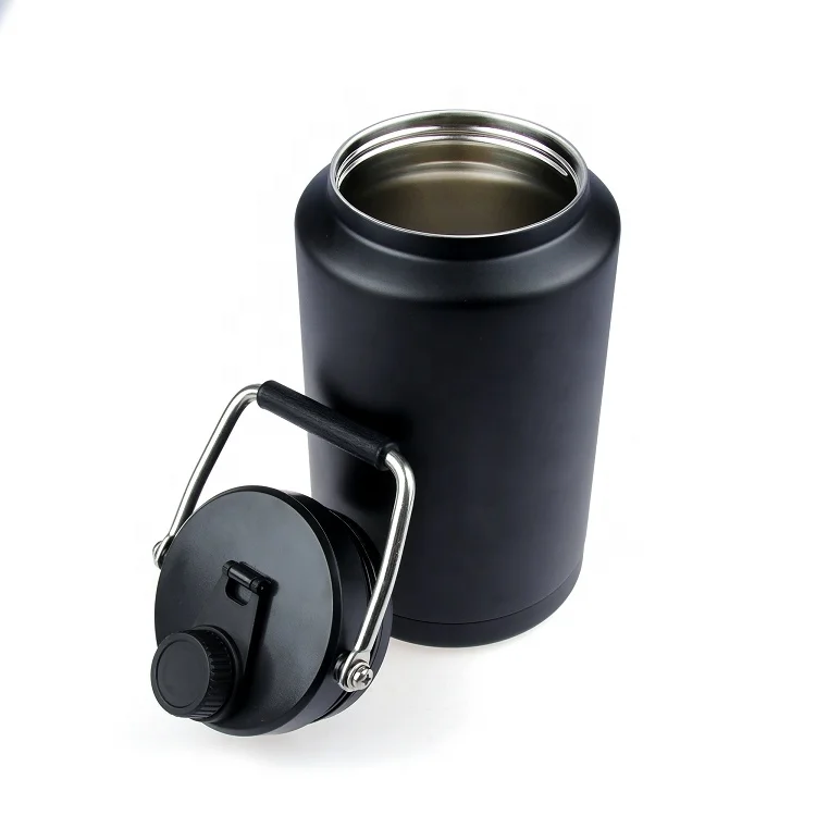 1/2  1 half gallon 64 oz Ounce stainless steel  Vacuum Insulated Large Water Bottle Jug with Handle