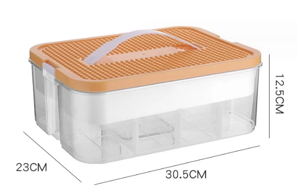 2023 new designs Kids Large Plastic Storage Box Home Organizer Container Bin with Building Brick Lego Blocks Base