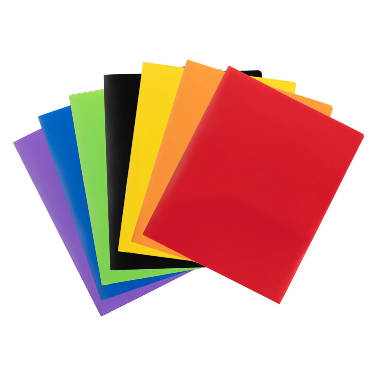 2 Poly Pockets Folder  Plastic Presentation Pocket  Plastic punch pocket