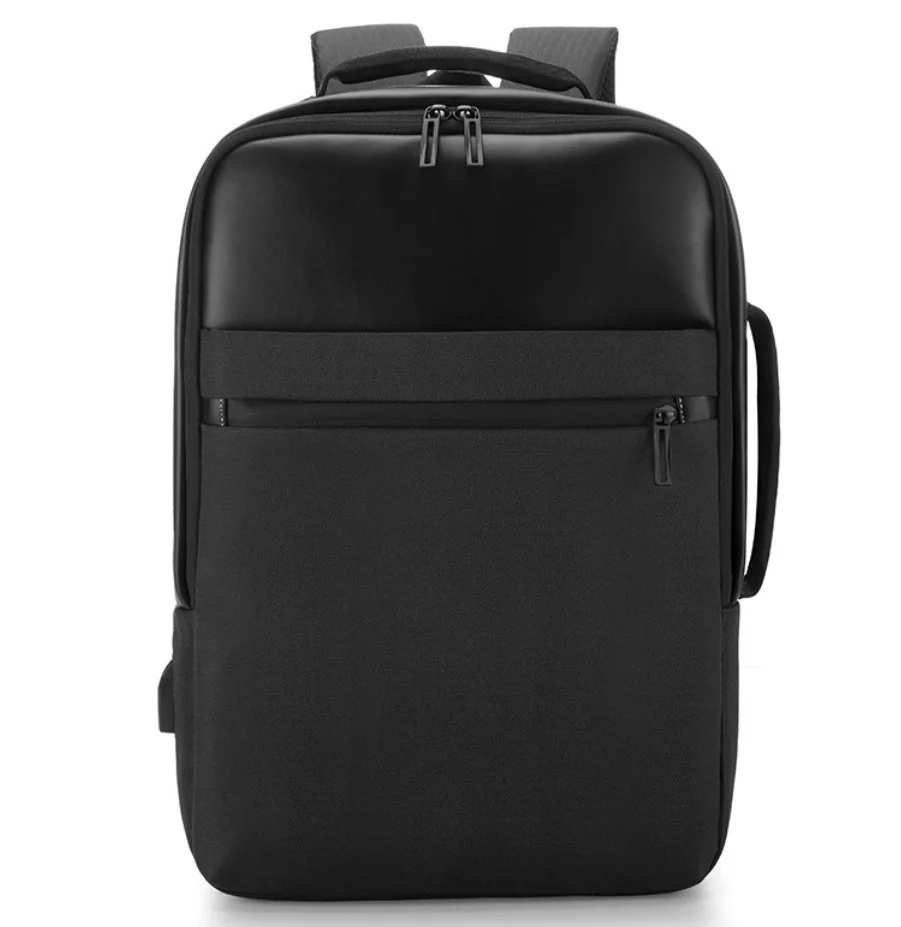 wholesale teavel laptop backpack bag men, hiking USB charger leather backpack with luggage belt