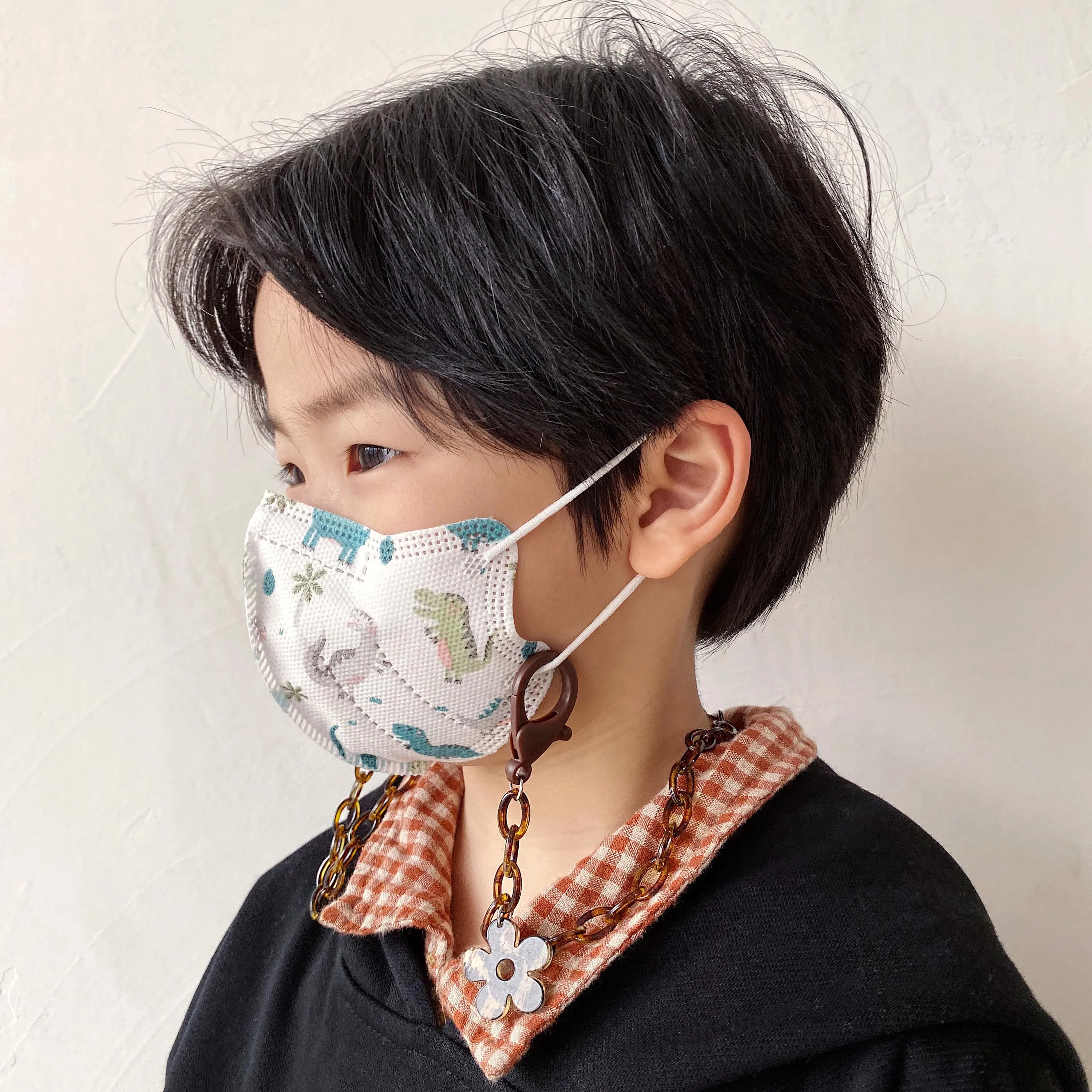 children amber acrylic hanging Anti-lost Face-mask chain