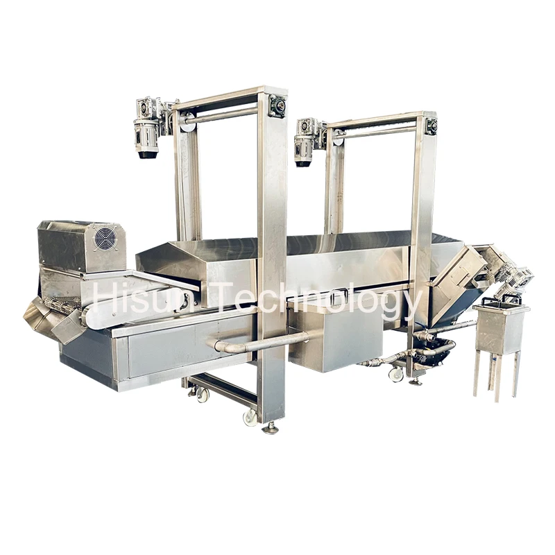 Hisun automatic continuous frying machine deep fryer