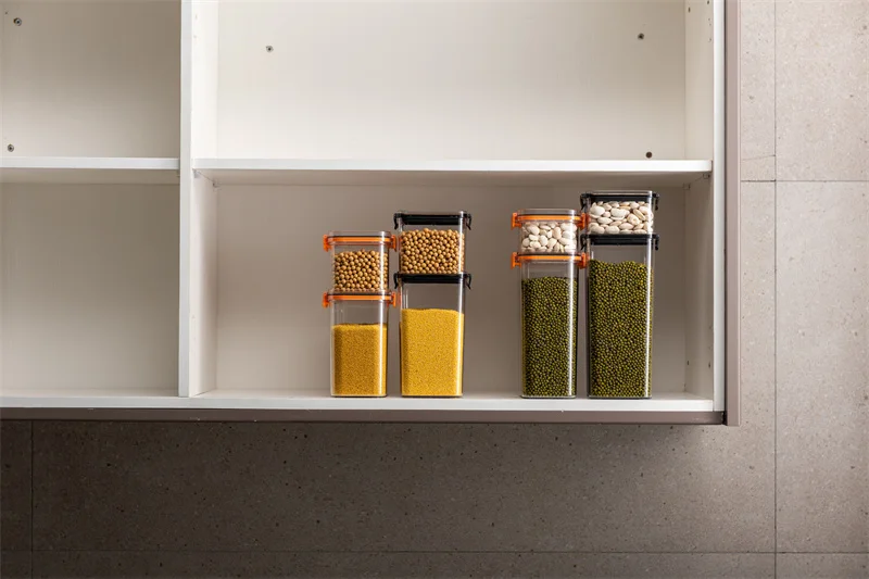 Pinmoo High Quality Airtight Plastic Jar Food Storage Containers with Lids Food Preservation Set