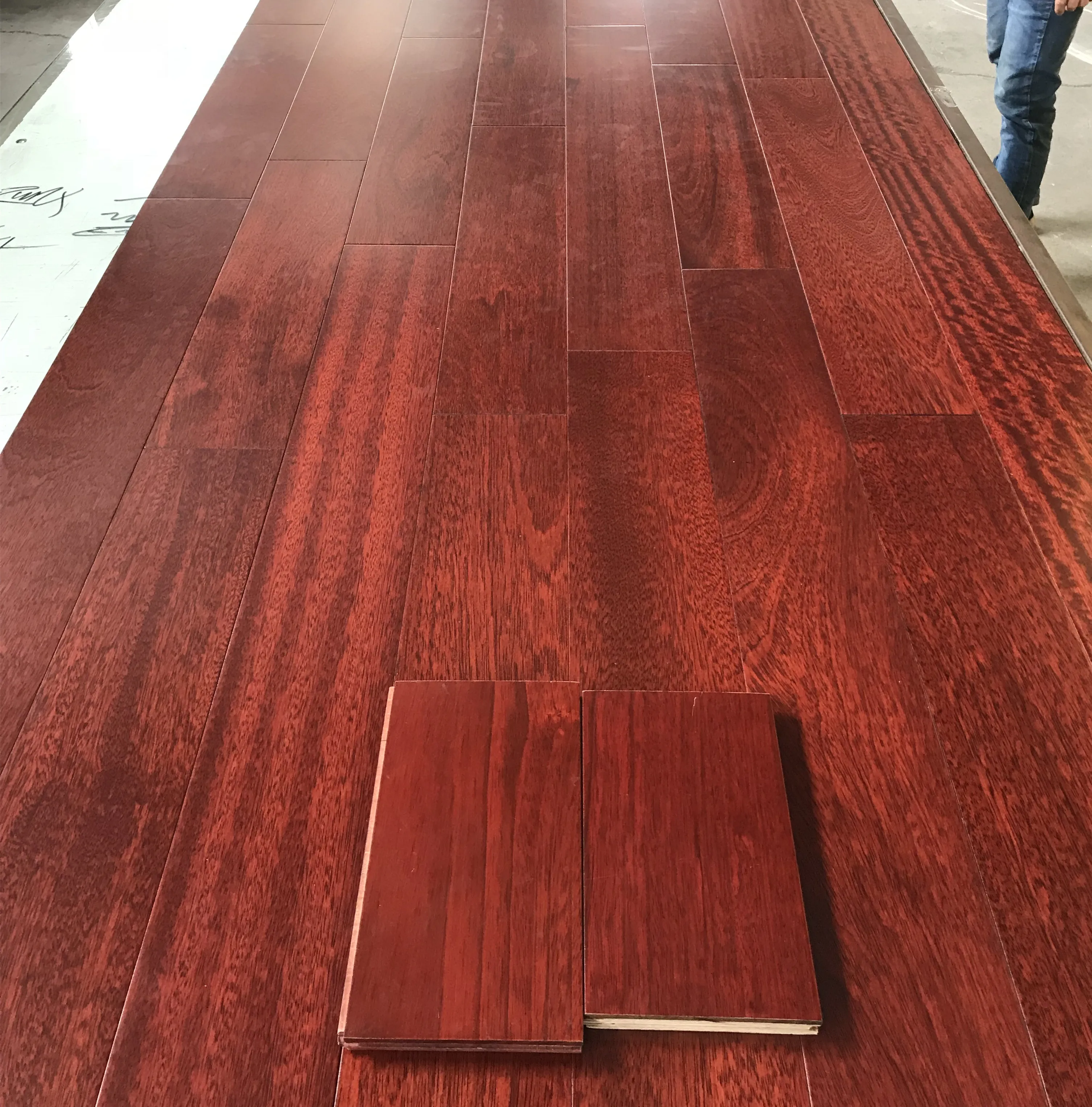 wholesale Solid hardwood Jatoba Brazilian cherry wood flooring