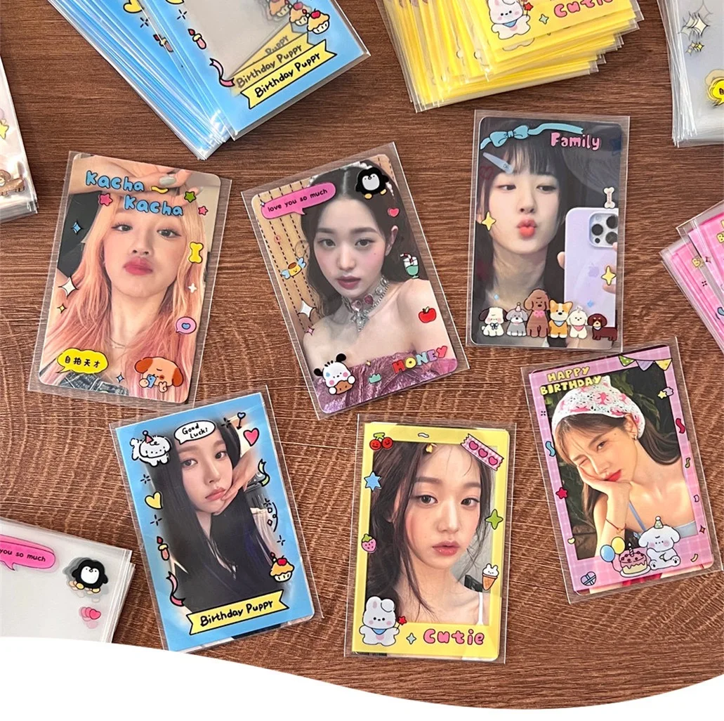 New Custom Design PP Cute Cartoon Card Holder Kpop Photocard Card Holder Stars Photo Collect Card Holders