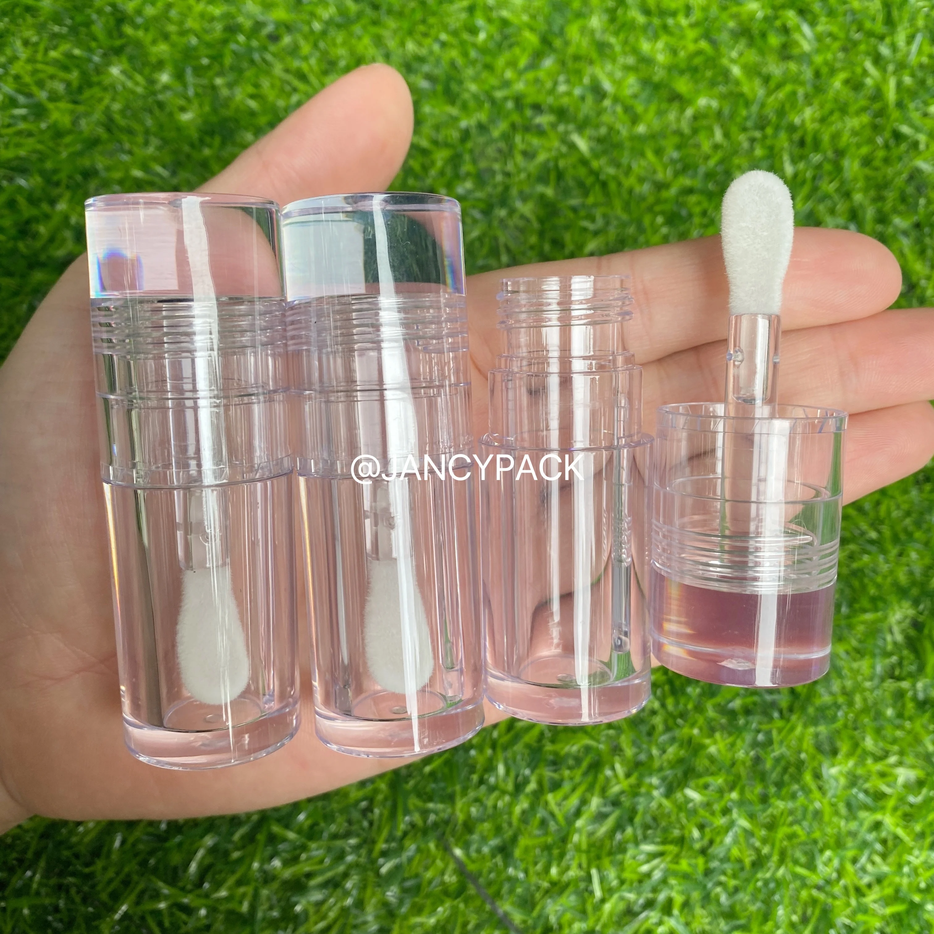 Plastic Lipgloss Container Transparent 5.5ml Liquid Lipstick Packaging For Cosmetic Full Clear Empty Custom Lip Gloss Tube
