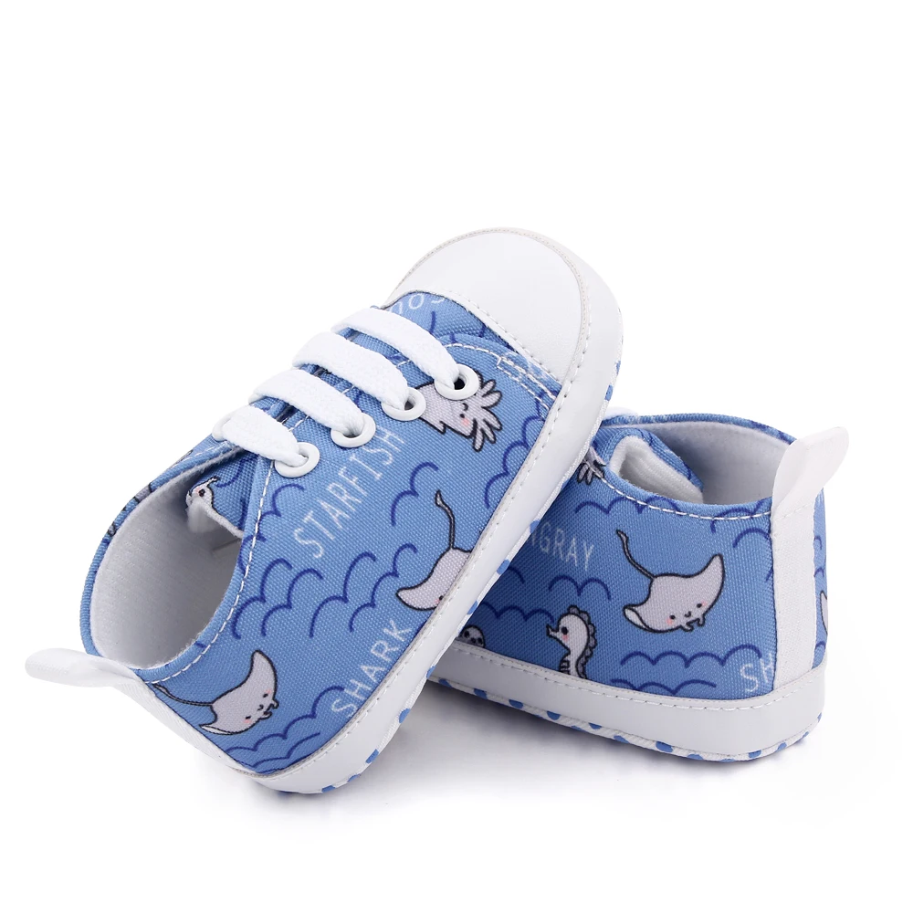 Spring and autumn baby solid color cartoon decorative infants high top walking shoes