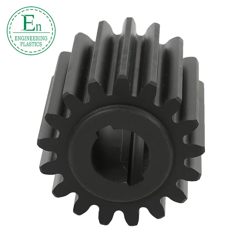 
Plastic manufacturers specializing in customized black polyformaldehyde POM plastic spur gear 