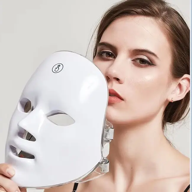 LED Red Light For Face,7 Colors LED Skin Mask With Near infrared light,Skincare Device for All Skin Types at Home Beauty