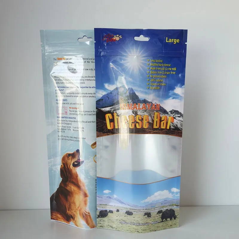 Custom Printing Pet Food stand up pouch, Dog Cat Bird Food Treat Packaging Bag Zipper Lock Plastic Bags