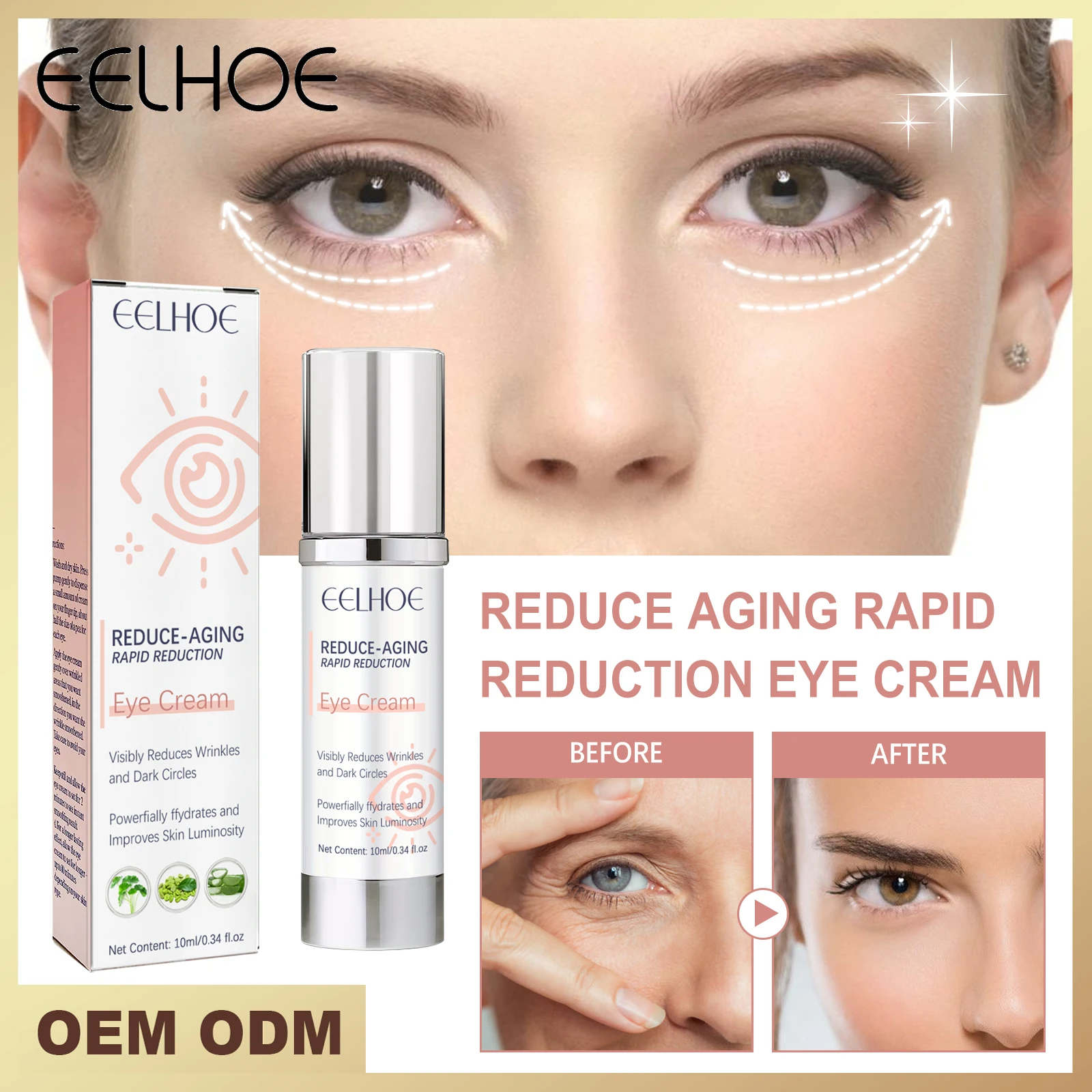 EELHOE Anti Wrinkle Firming Brightening Removal Moisturizing Aging Reduce Rapid Reduction Eye
