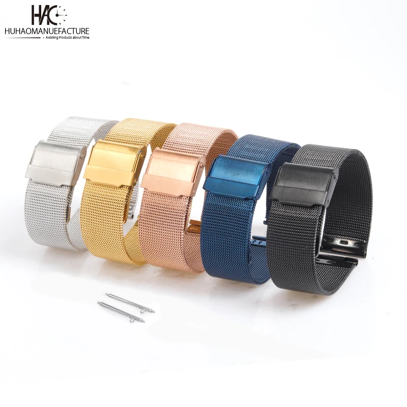 New Milan braided strap High Quality Stainless Steel Watch Band Milanese Watchband For iWatch Series Black/gold/silver