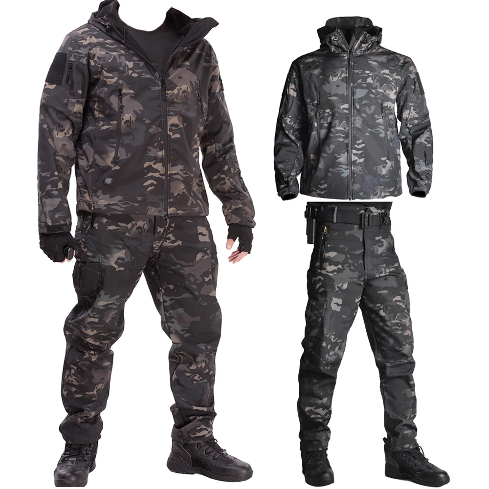 Camouflage Digital Woodland Uniform Rip Stop Tactical Uniform Suit Set Tactical Uniform