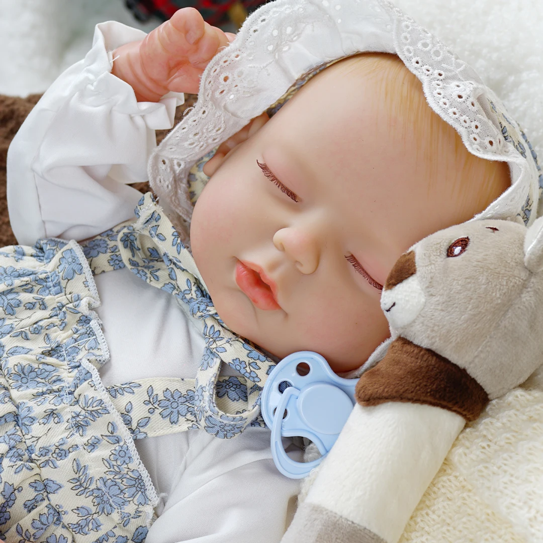 Hot Sale Handmade Full Body Vinyl Sleeping Newborn Baby Reborn Dolls with Feeding Kit