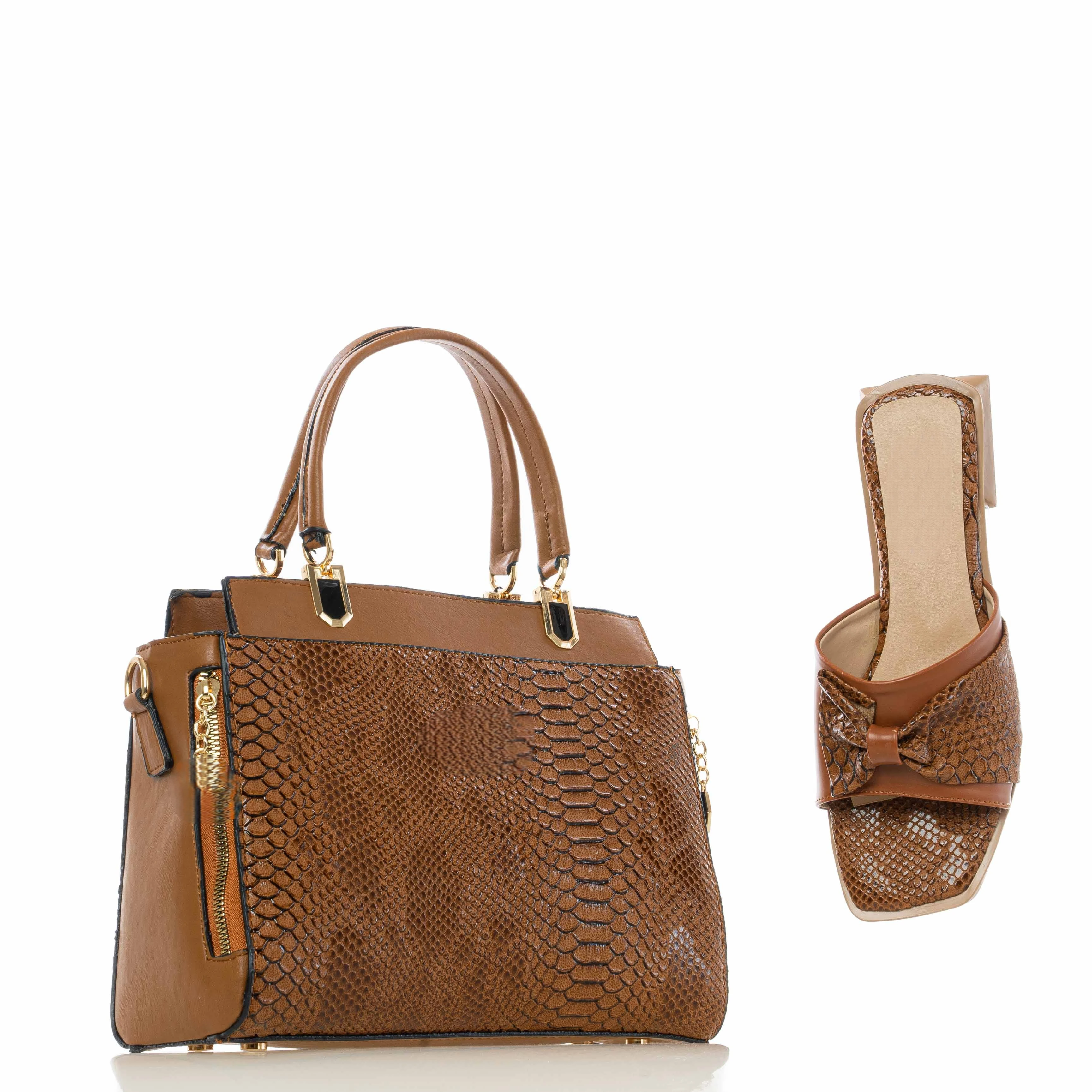 Elegance Matching Sets Shoes and Bags New Fashion 2022with Various Different Colors Wholesale Turkish Brand