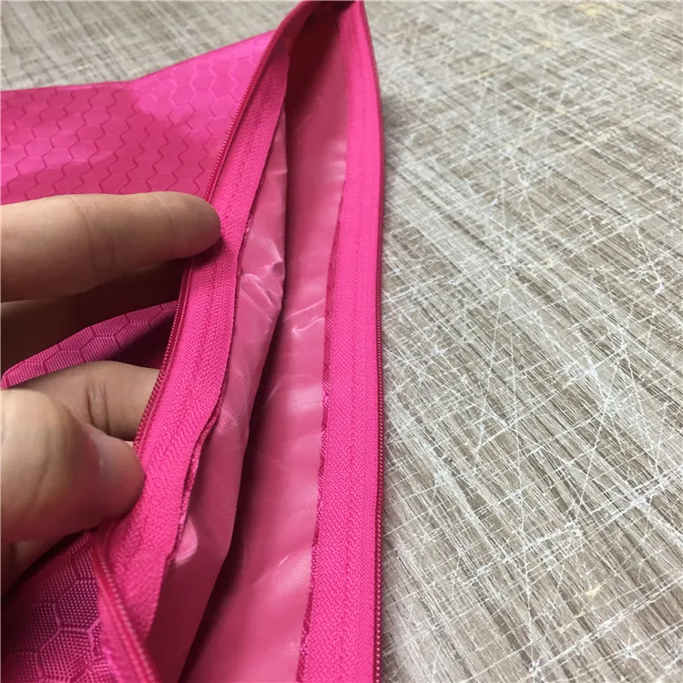A4 B4 B5 A5 custom zipper file bags/ polyester waterproof Oxford document bag/hexagon football polyester zipper storage pouch