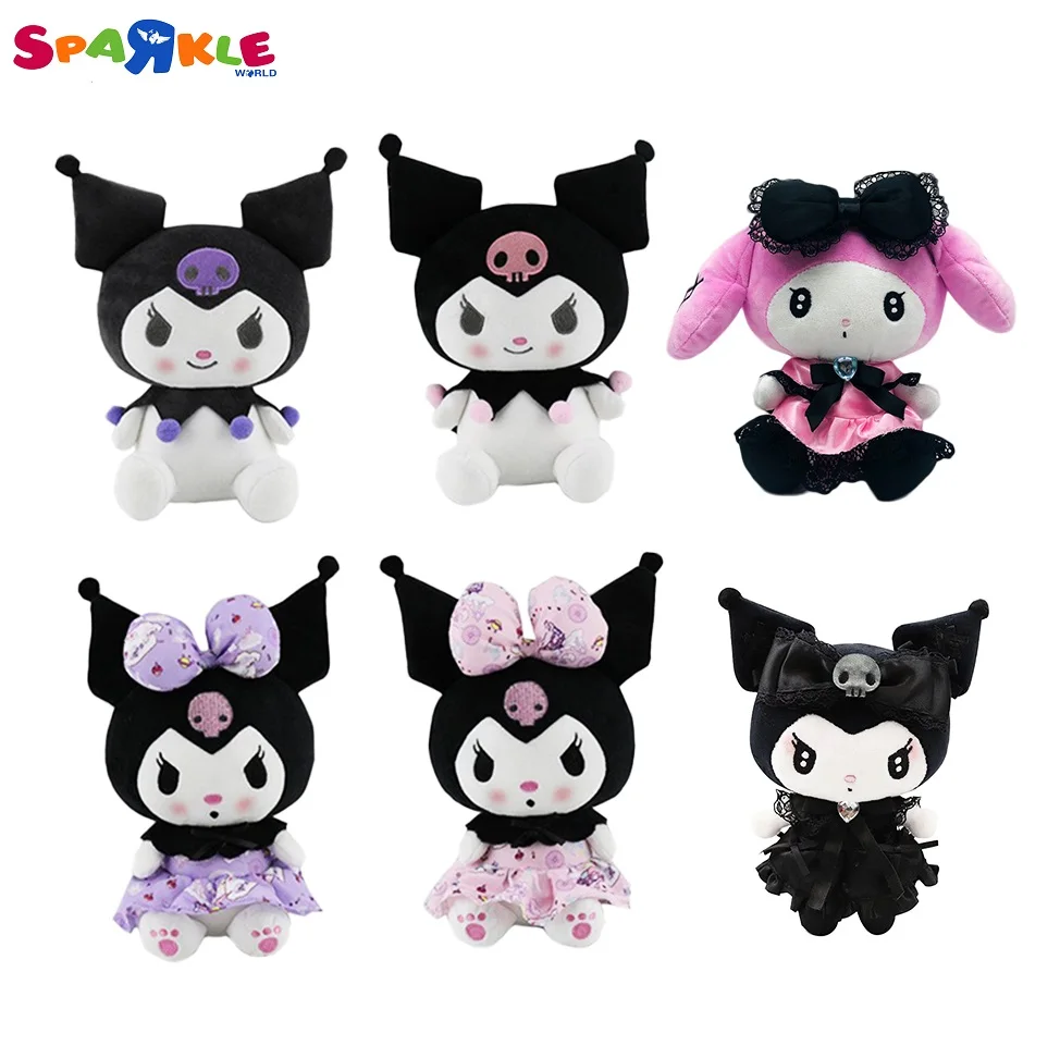 Cartoon Stuffed Sanri0 Plush Toy 20cm My Kawaii Anime Soft Kids Melody Birthday Christmas Gift Kuromi-