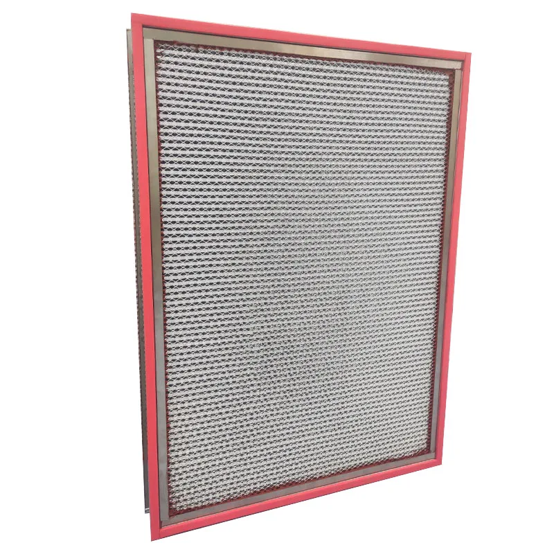 Pleat Hepa High Efficiency Air For Ventilation System Anti-high Temperature Filter H13 H14
