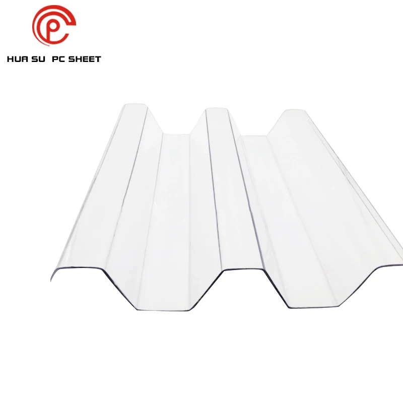 
High-strength cost-effective transparent plastic Corrugated polycarbonate sheet PC corrugated transparent roof panel for sheds 