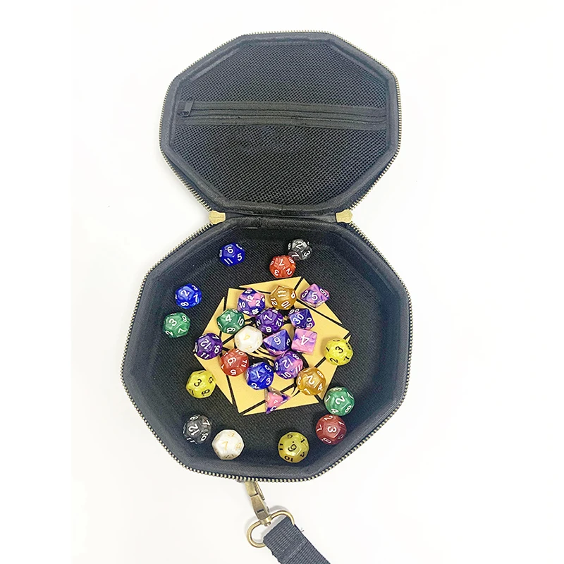 DND Dice Tray and Dice Case Holder with Rugged Hard Shell Exterior and Protective Soft Interior Dice Tabletop RPG Game