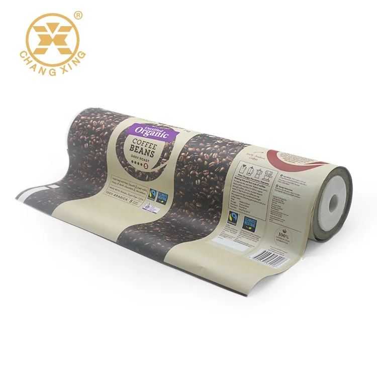 Changxing Made Printed Colombian Coffee Wrapping Lamination Film OEM Metalized Aluminum Film For Whole Bean Coffee