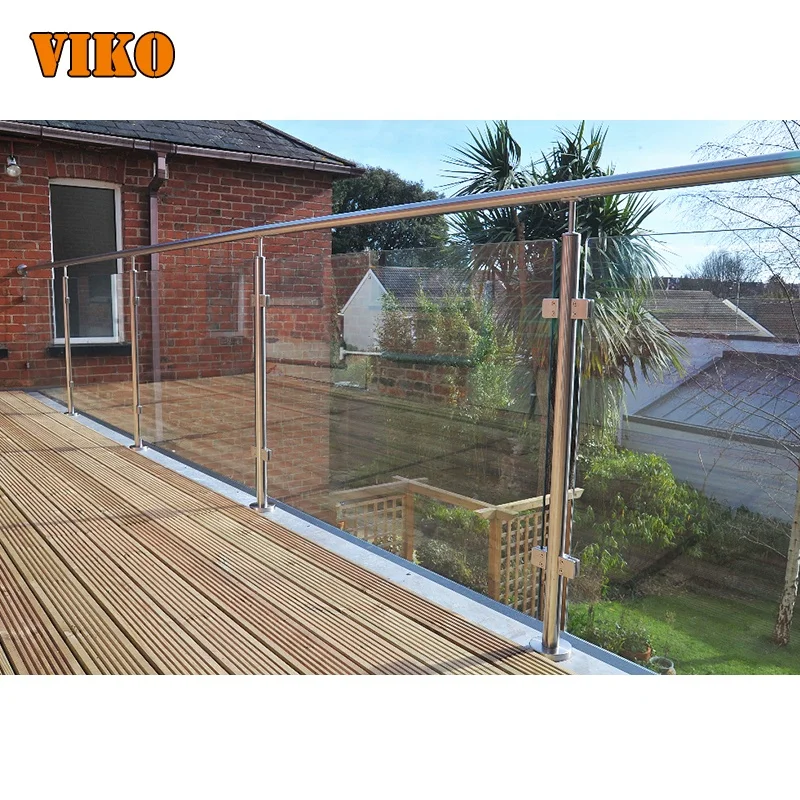 VIKO Stainless Steel Stair Balusters Balcony Glass Railing Post