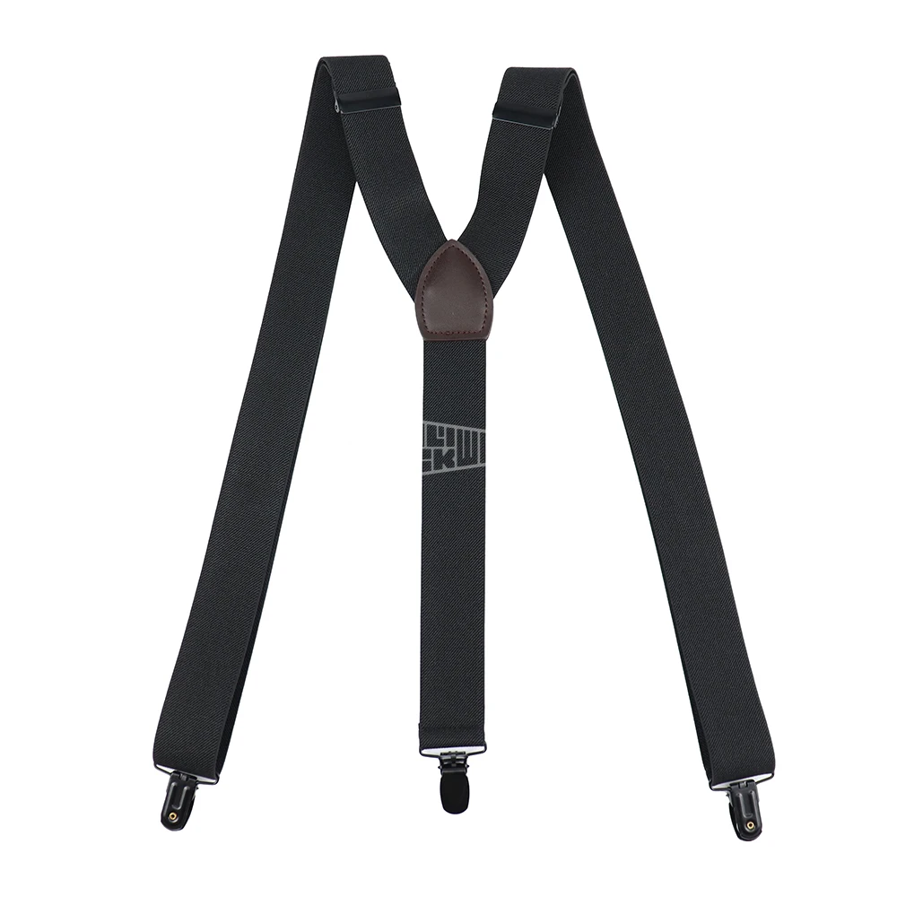 Elastic Trouser Tuxedo Braces Hold Ups Shirt Black Leather Wedding Y Back Clip Suspenders For Men