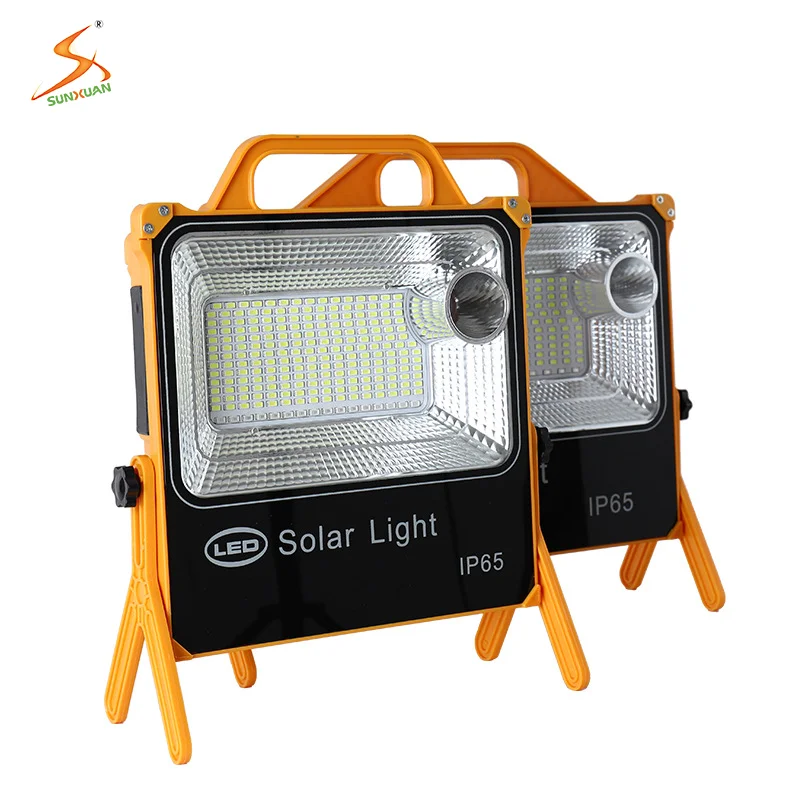 Portable led work flood camping light Outdoor IP65 Solar Emergency Light Rechargeable Solar Electric Torch