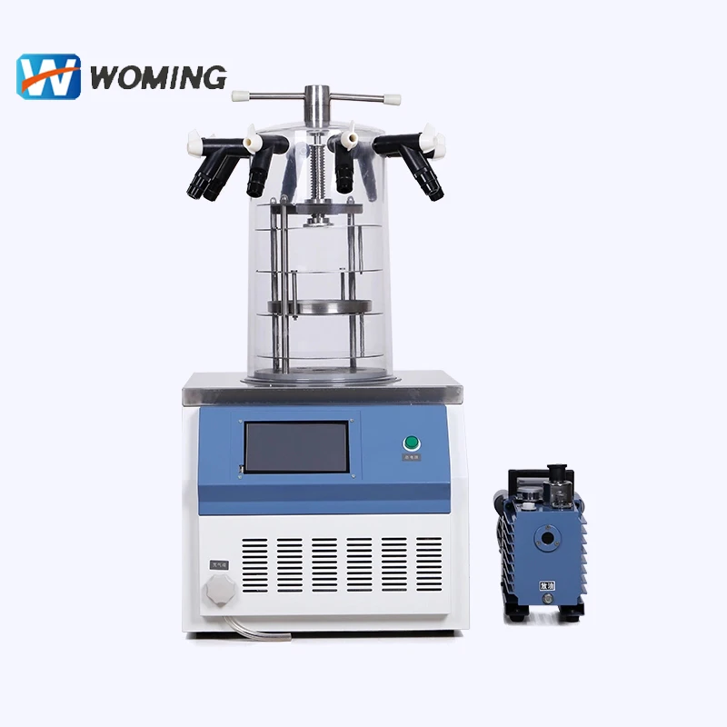 Woming Biological Freezing Drying Machine Gland-type Mini Lab Vacuum Freeze Dryer
