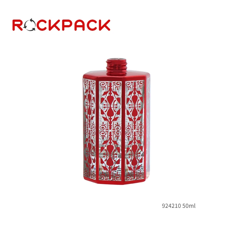 New design arabic empty glass spray perfume bottle 50ml for sale