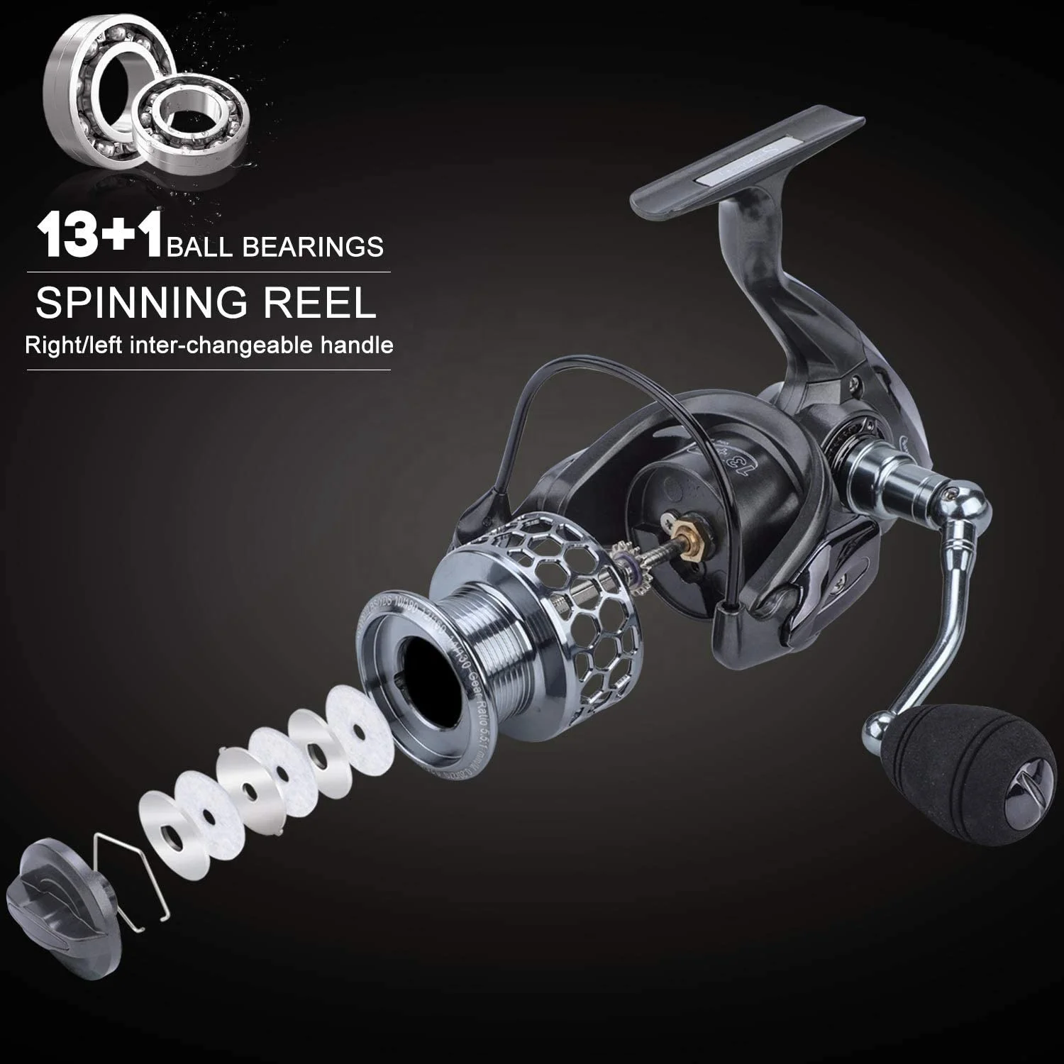 Spinning Fishing Rod and Reel Combos Portable Telescopic Fishing Pole Spinning reels