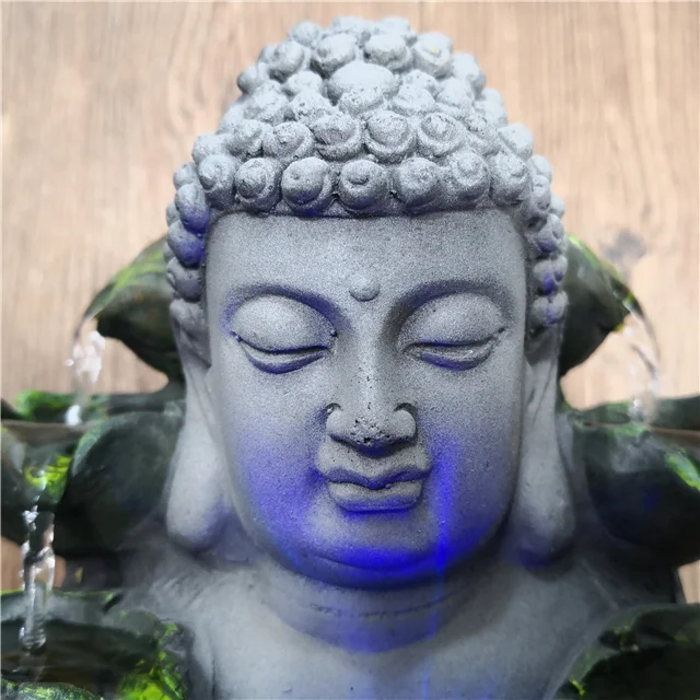 Фэн-шуй расслабляющая статуя Будды для медитации настольный водяной фонтан украшения дома