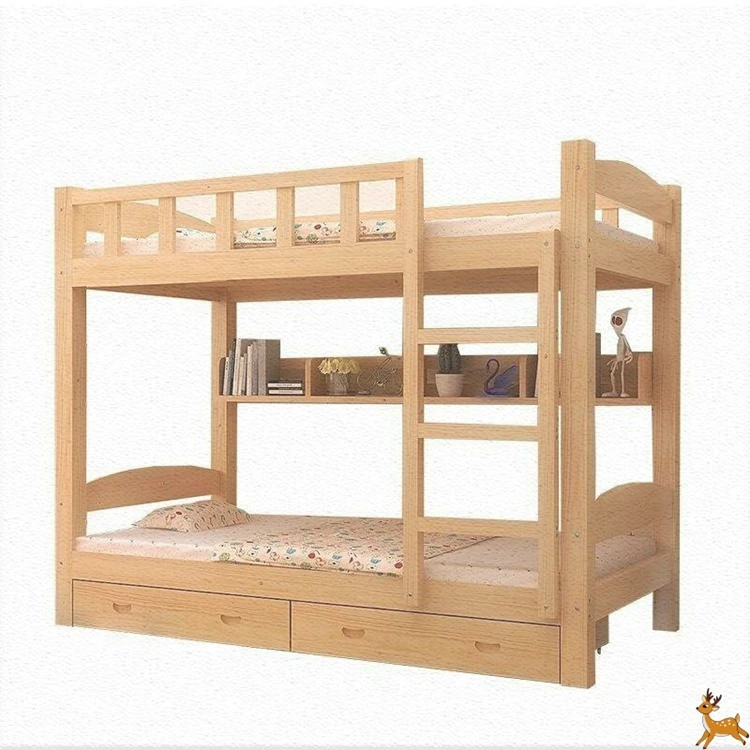 Best Modern Design Drawer Cheap China Wooden Kid Twin Bunk Bed