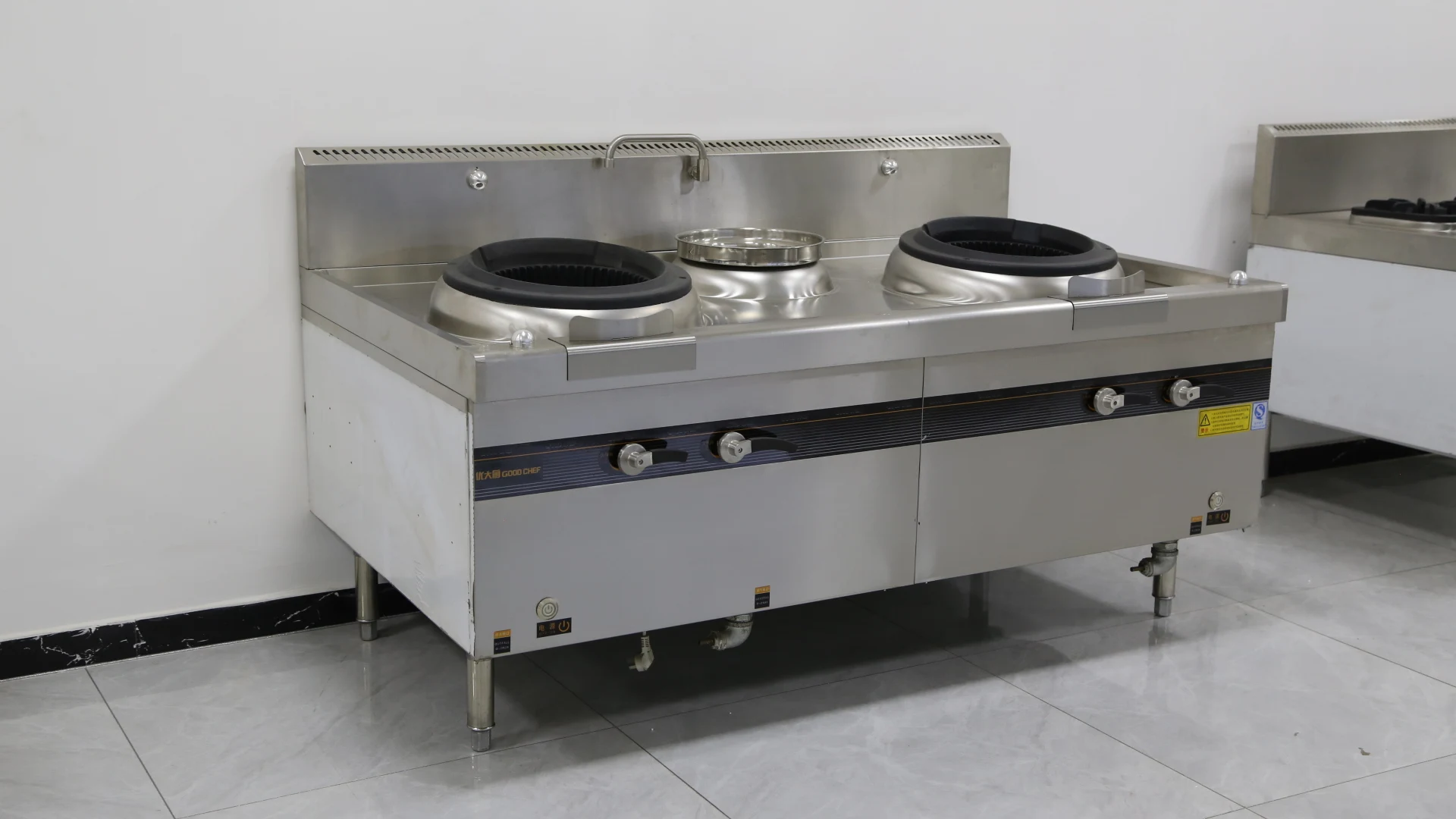 Commercial Kitchen 2-Burner Electric Induction Cooktop Stainless Steel Chinese Wok Burner Portable Gas Restaurant Use