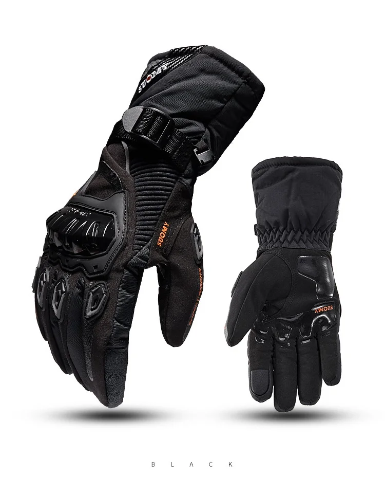Winter Motorcycle Gloves Waterproof Warm Four Seasons Motorcycle Rider Anti-fall Off-road Thick Long Gloves