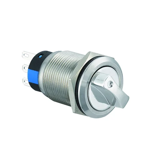 LA38 series  3 position metal  19mm metal selector switch stainless steel button