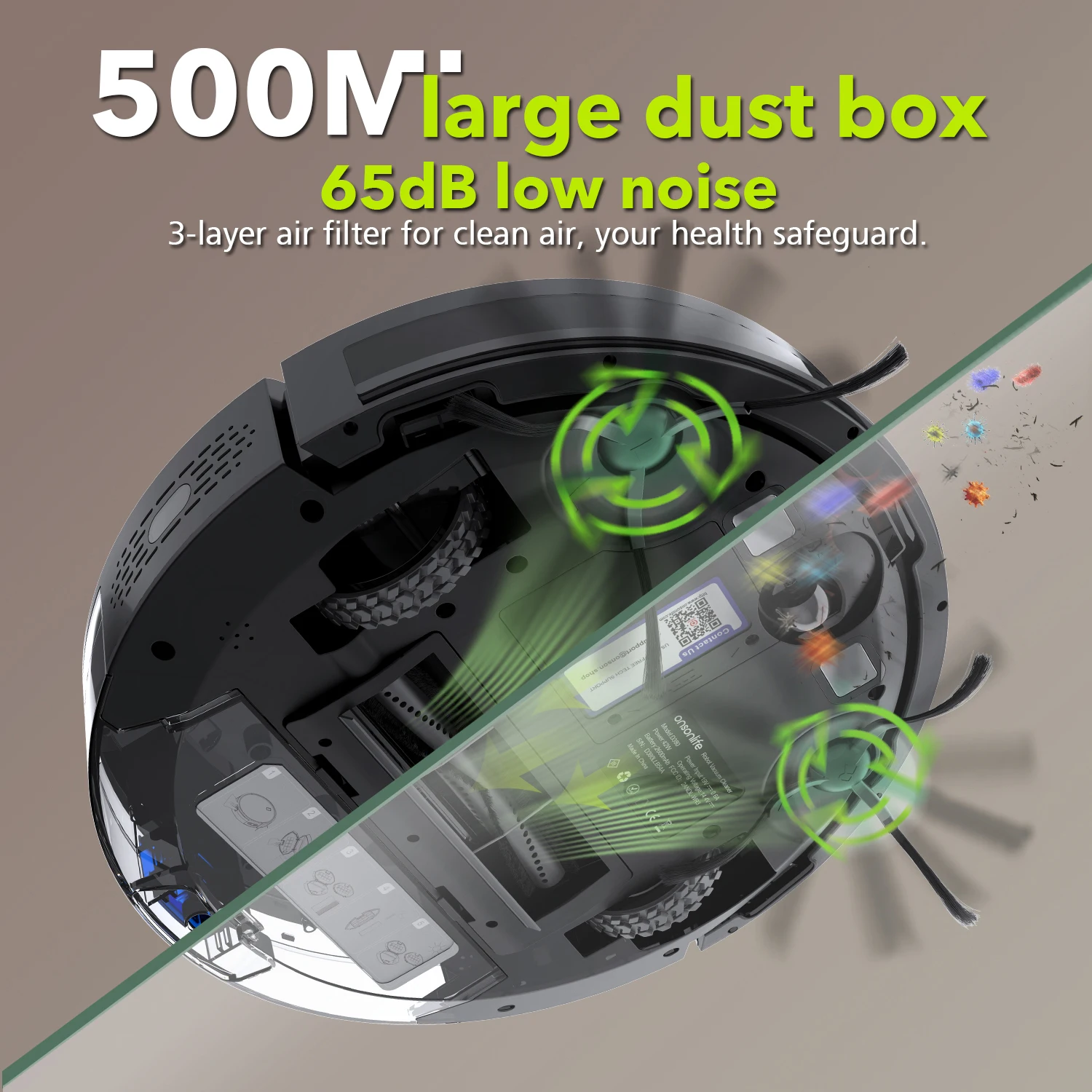 GOOVI D382 Pro 2200Pa Slim Design Robot Vacuums Carpets Boost Intellect Self-Charging Vacuum Cleaner