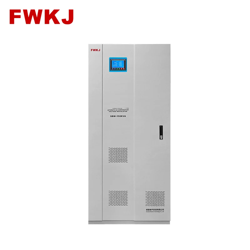 FWKJ Factory Price SBW-150KVA Three Phase Servo Motor Type 250kva 300kva 500kva Automatic Voltage Regulator Stabilizer With LCD