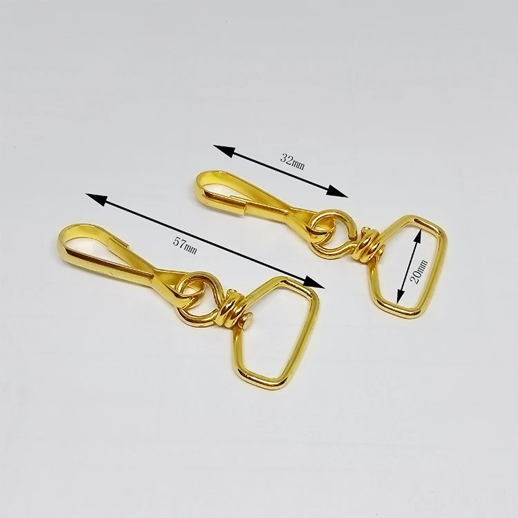 Factory customization metal keychain hook key chain clip hooks swivel clasps lanyard snap hook handbag oval metal swivel snap