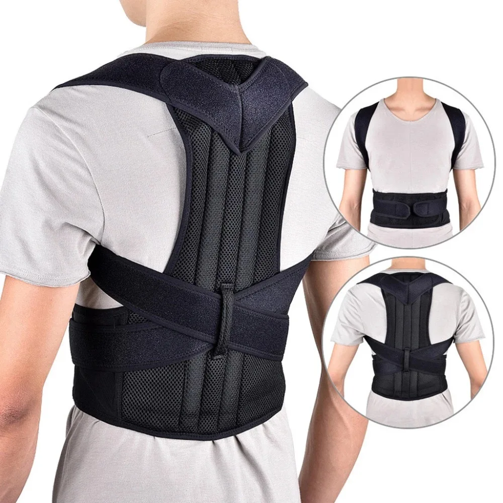 Adult Back Brace Posture Corrector Adjustable Fully Back Support Improve Back Pain Relief