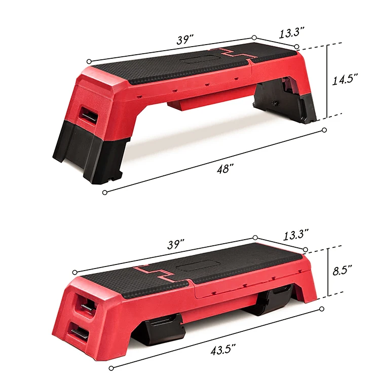 Custom Cheap Home Exercise Fitness Aerobic Platform Board Adjustable Aerobic Step
