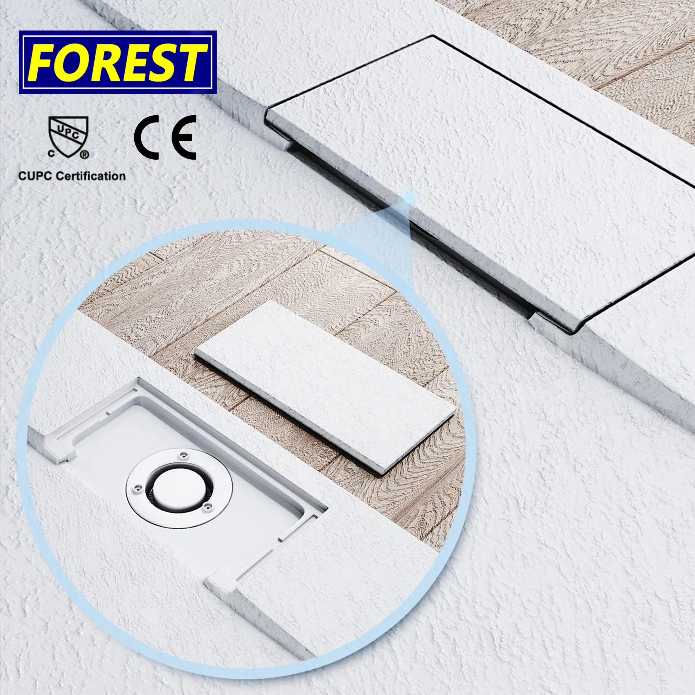 Modern US Style Polymarble Shower Tray Square Acrylic and Artificial Stone Walk-in Bathroom Marble Shower Pan on Sale