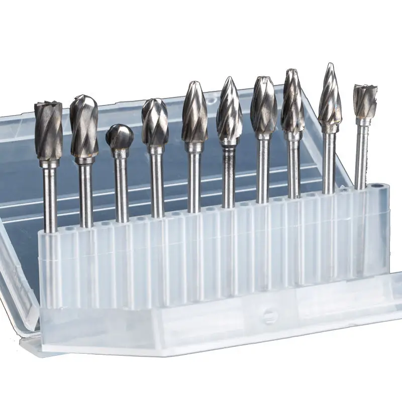 Hand tools metal engraving milling cutter 6-16mm straight shank rotary burr carbide rotary