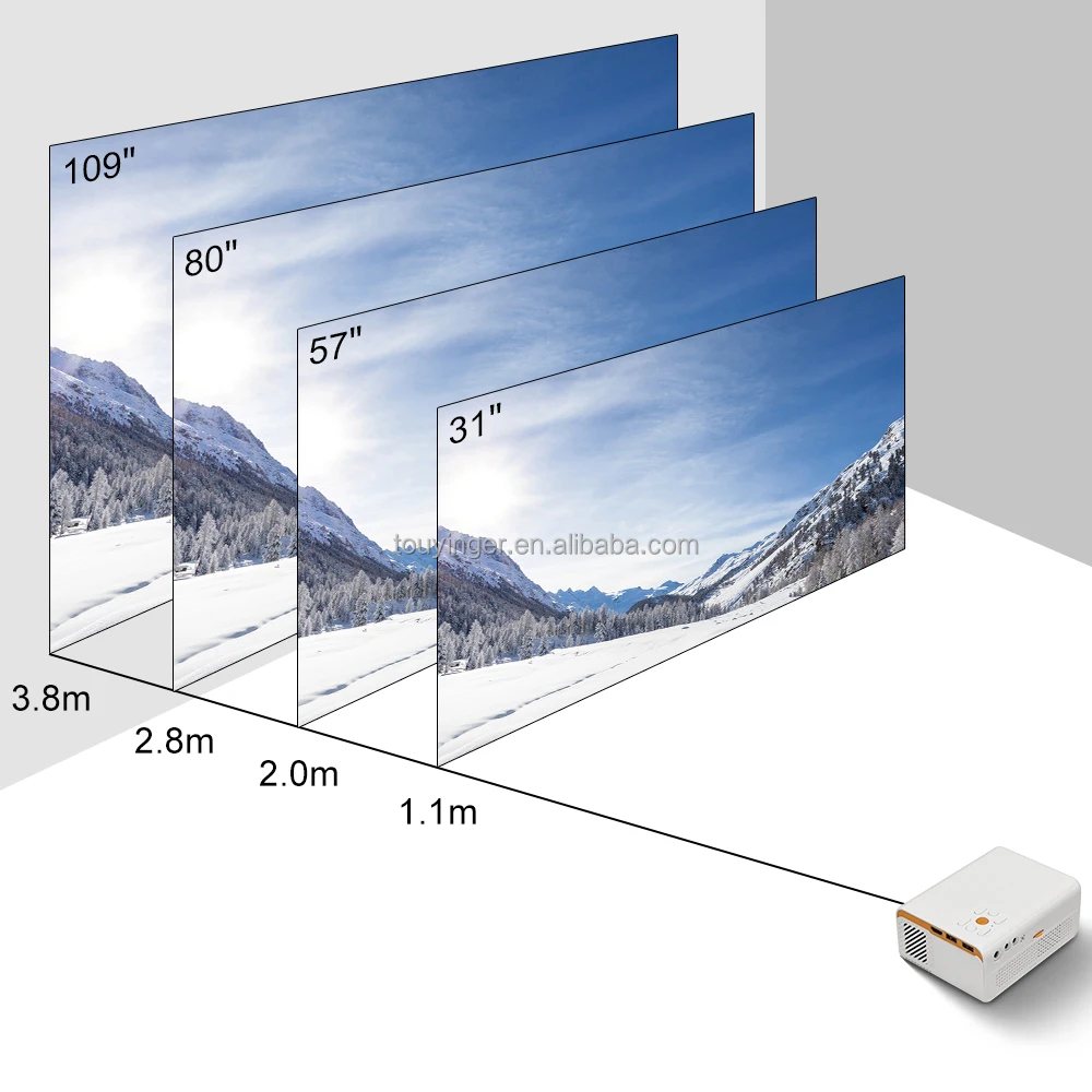 Touyinger X70 1080P Lcd Pocket Pico WiFi Projectors Wireless Mini Portable Projector Mini Beamer 1080p  mini portable hd led pro