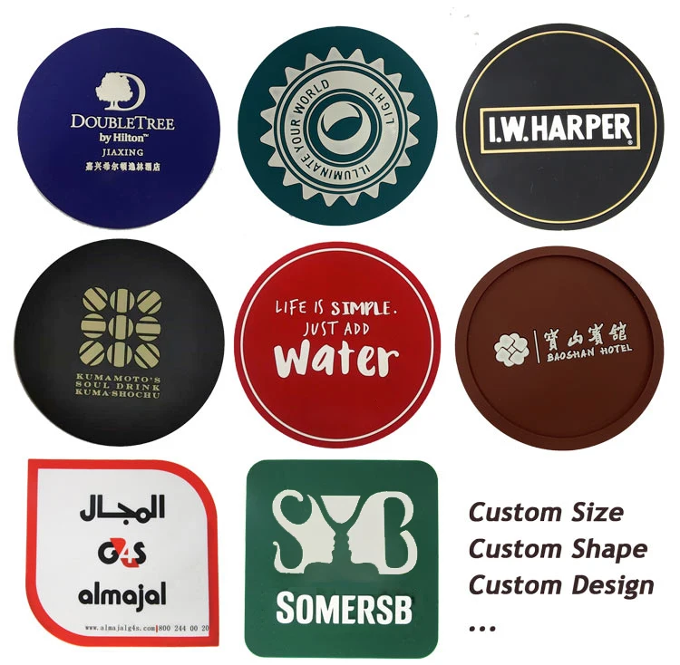 Custom Custom Pvc Silicone Cup Coaster Cup Pad (1)