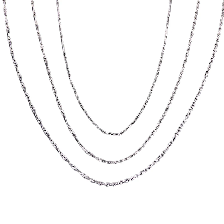 Ожерелье из нержавеющей стали с сингапурской цепью для изготовления ювелирных изделий | Доступно несколько цветов и размеров