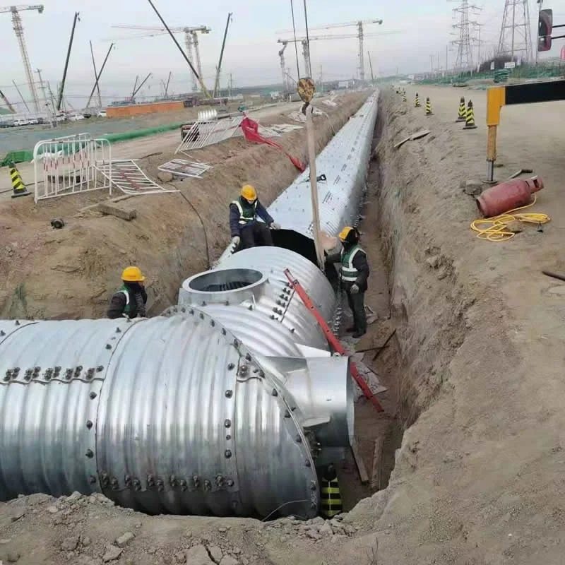 Steel corrugated pipe different shapes metal bellows culvert