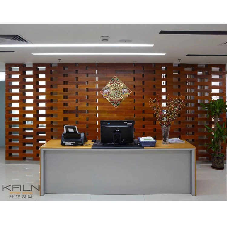 Оптовая продажа Современная облицовочная стойка регистрации из цельной древесины роскошная устойчивая Экологически