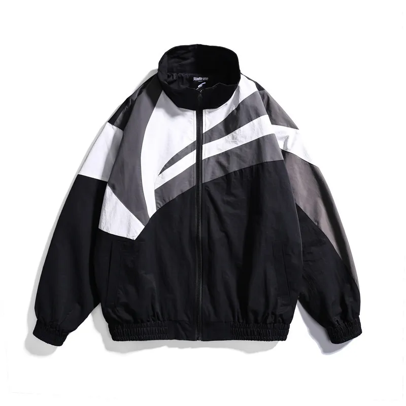 Куртка мужская бейсбольная в стиле пэчворк ветровка хип-хоп винтажная Свободная верхняя одежда большие размеры осень 2022