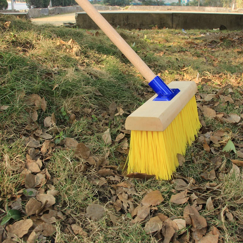 Outdoor Long Handle Heavy Duty Wooden Brush